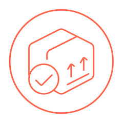 Carton package box line icon.