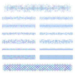 Poster - Design elements - blue divider line set