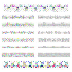 Poster - Graphic design elements - circle divider line set