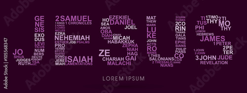 Fotografía Jesus, designed using bible words genesis to revelation graphic vector