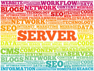 Aufkleber - Server word cloud concept