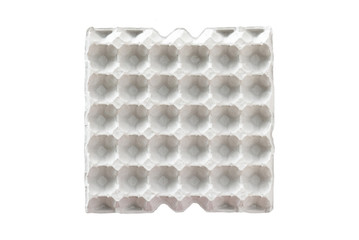 top view of paper egg tray (isolated mode and have clipping path