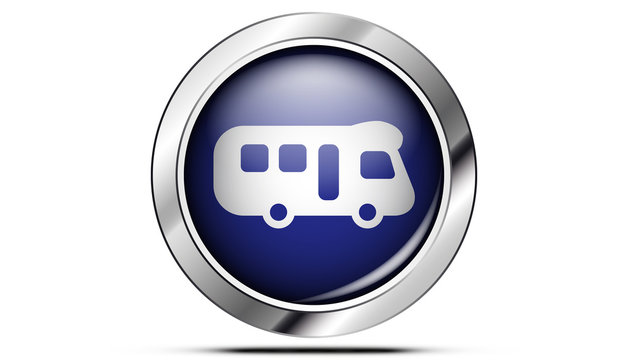 Picto camping car bleu