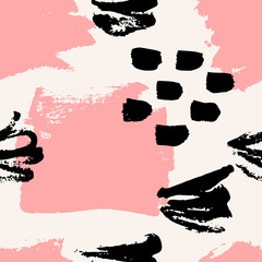 Poster - hand drawn abstract seamless pattern