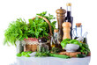 Food Seasoning and Spices on White Background