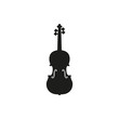 Vector illustration of acoustic violin or fiddle on white background