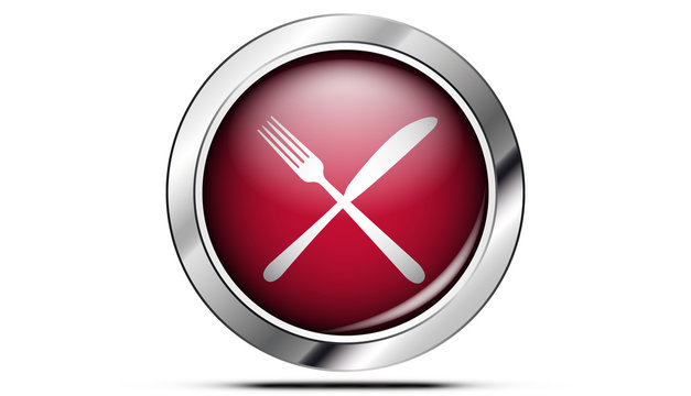 Picto couvert resto rouge