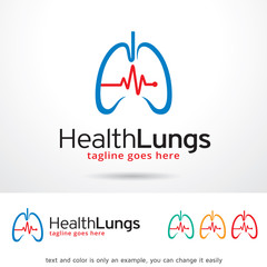 Wall Mural - Health Lungs Logo Template Design Vector 