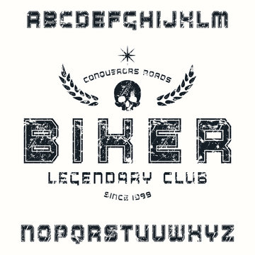 Square sanserif font with contour