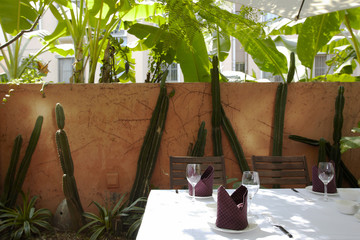 Southeast Asian-style restaurant ,Outdoor patio