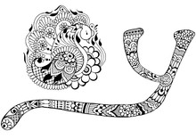 Letter Y Decorated In The Style Of Mehndi