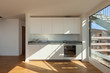 Interior, white domestic kitchen
