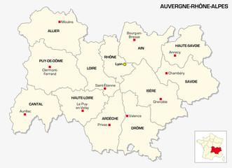 New French administrative region Auvergne-Rhone Alpes