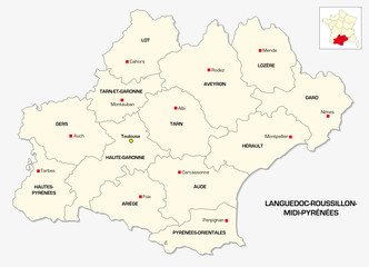  New French administrative region Languedoc-Roussillon-Midi-Pyrenees