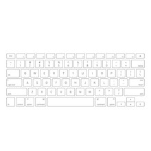 White computer keyboard button layout template with letters, vector illustration eps 10