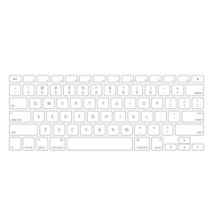 Poster - White computer keyboard button layout template with letters, vector illustration eps 10