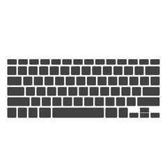 Poster - Blank black computer keyboard button layout template with letters, vector illustration eps 10