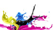 Leinwandbild Motiv color splash, cmyk