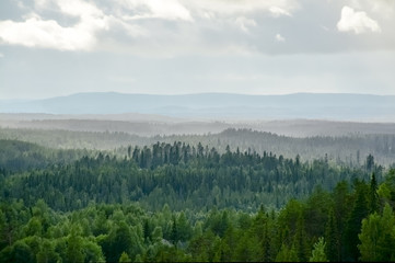 mountain landscape in lapland finland