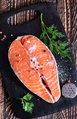 Canvas Print - raw salmon