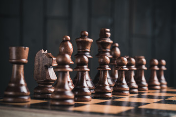 close up of chess pieces