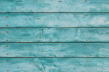 Wall Mural - Holz Hintergrund Farbe Blau Shabby