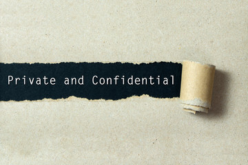 private and confidential