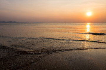 Wall Mural - abstract sand beach background sunset at Pattaya in Thailand