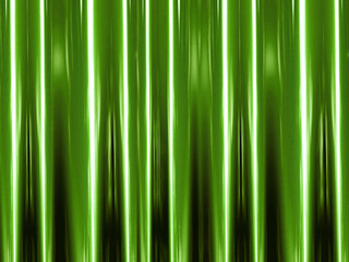 a glossy shiny pleated silk texture curtain background in green