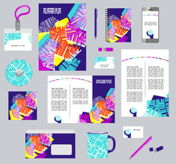 Wall Mural - corporate style business templates. set of modern abstract graph