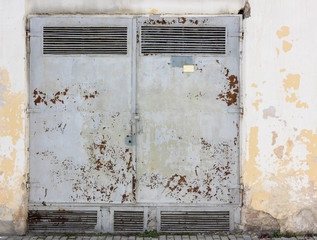 Wall Mural - Rusty steel gate