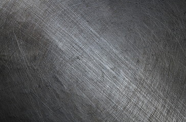 Poster - Scatch on steel with black shadow