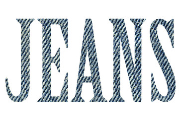 Poster - Jeans letter using by Jeans texture for pattern