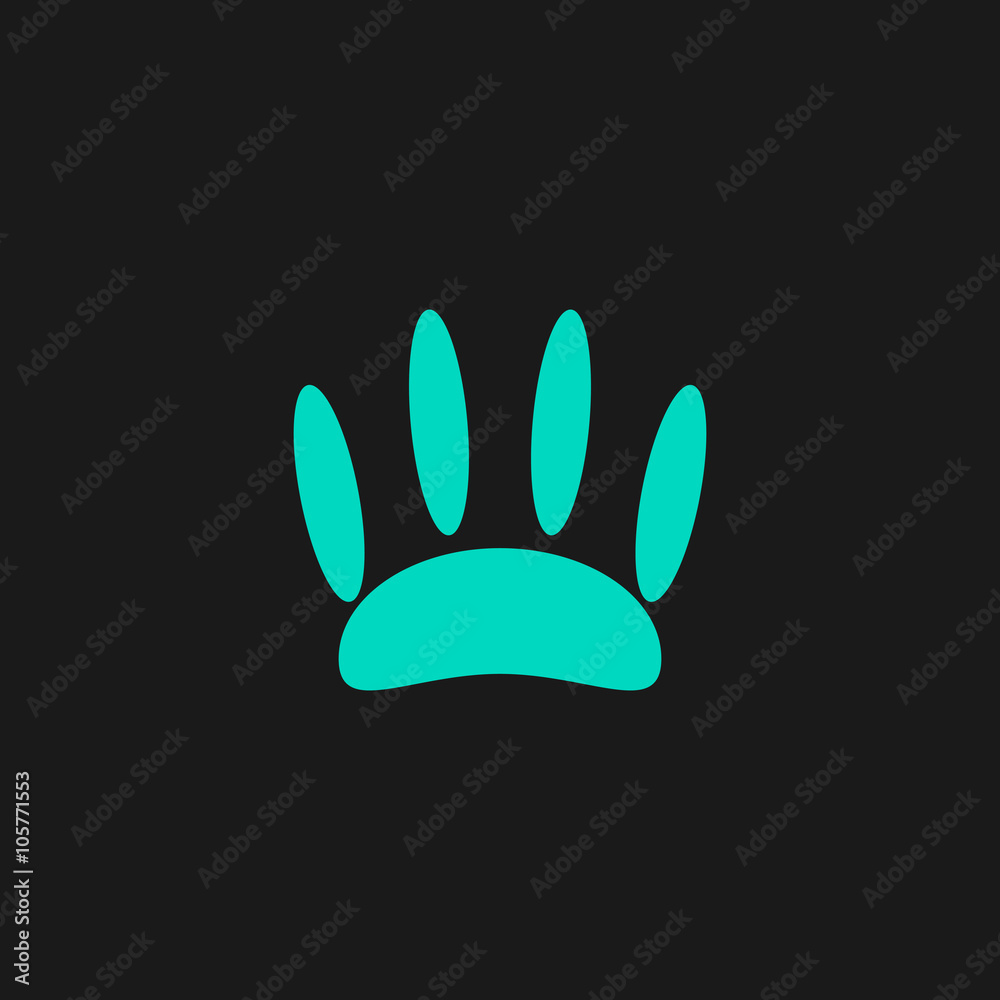 Animal footprint flat icon