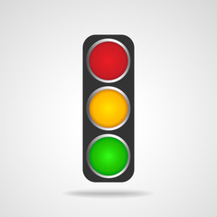Wall Mural - traffic lights - vector illustration.