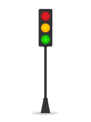 Wall Mural - traffic lights - vector illustration.