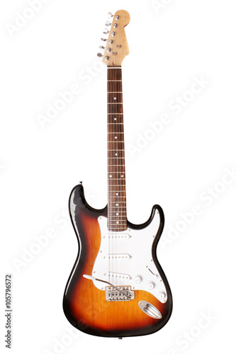 Cuadros en Lienzo Electric guitar on a white background close up.