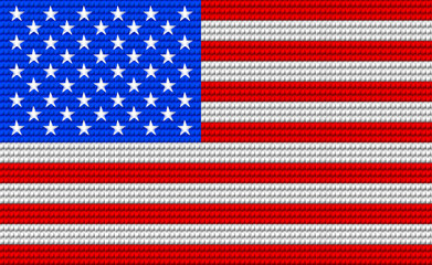 USA flag embroidery design pattern