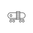© Visual Generation - Oil tank line icon.