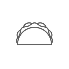 Poster - Taco line icon.