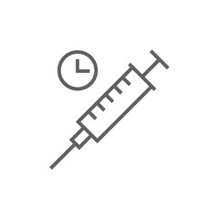 Sticker - Syringe line icon.