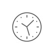 © Visual Generation - Wall clock line icon.