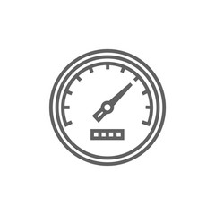 Sticker - Speedometer line icon.