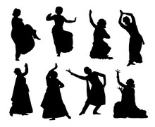 Silhouettes Indian Dancers