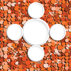 Wall Mural - abstract orange bubbles vector