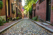 Stone Alley in Historic Beacon Hill, Boston