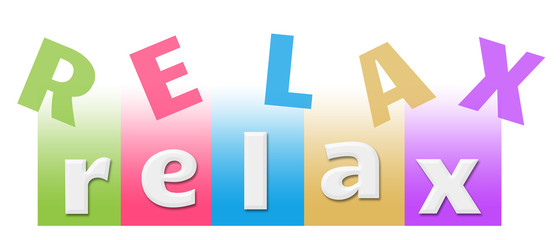 Sticker - Relax Colorful Random Text Stripes 