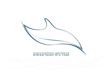 Wall Mural - Dolphin Logo, Graphic