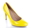 Yellow high heel shoe