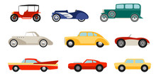 Flat Style Classic Cars Set